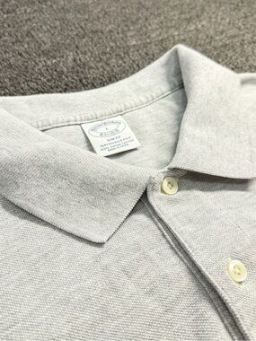 Brooks Brother Men’s Slim Fit Light Gray Polo Shirt - 100% Cotton